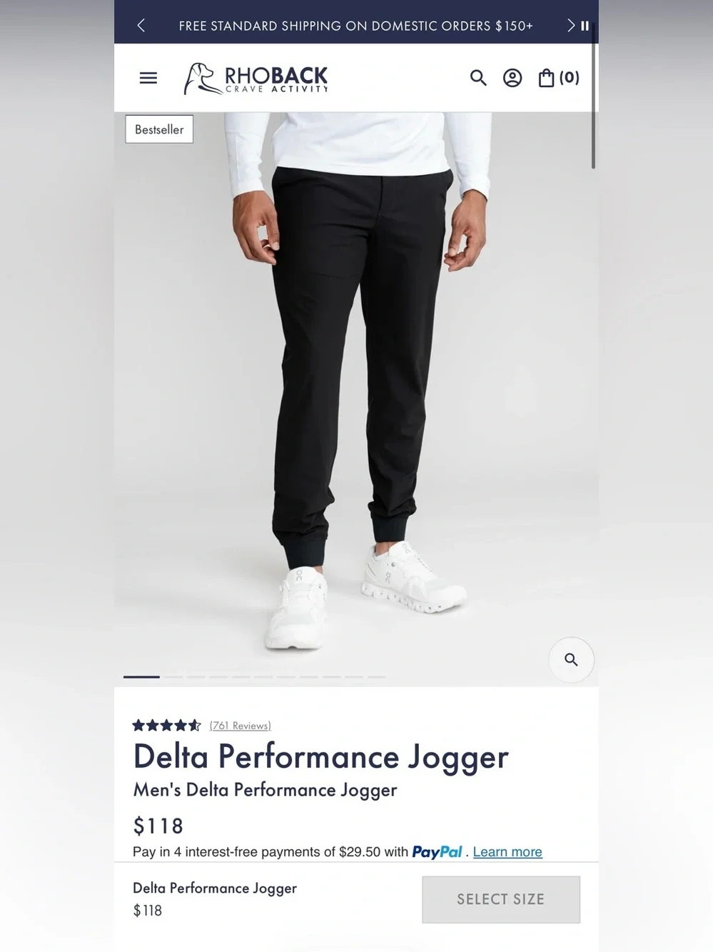 Rhoback Men's Delta Performance Jogger